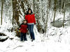 200412123204 Emily, Benjamin & Chief - Eastern Cottonwood (Populus deltoides) trees by the Clinton River.JPG